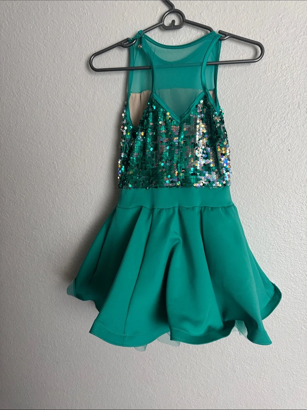 Weissman Girls' Emerald Green Sequin Dance Dress